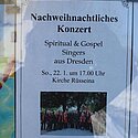 Die Konzertankündigung