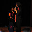 Tabea bei der Ansage